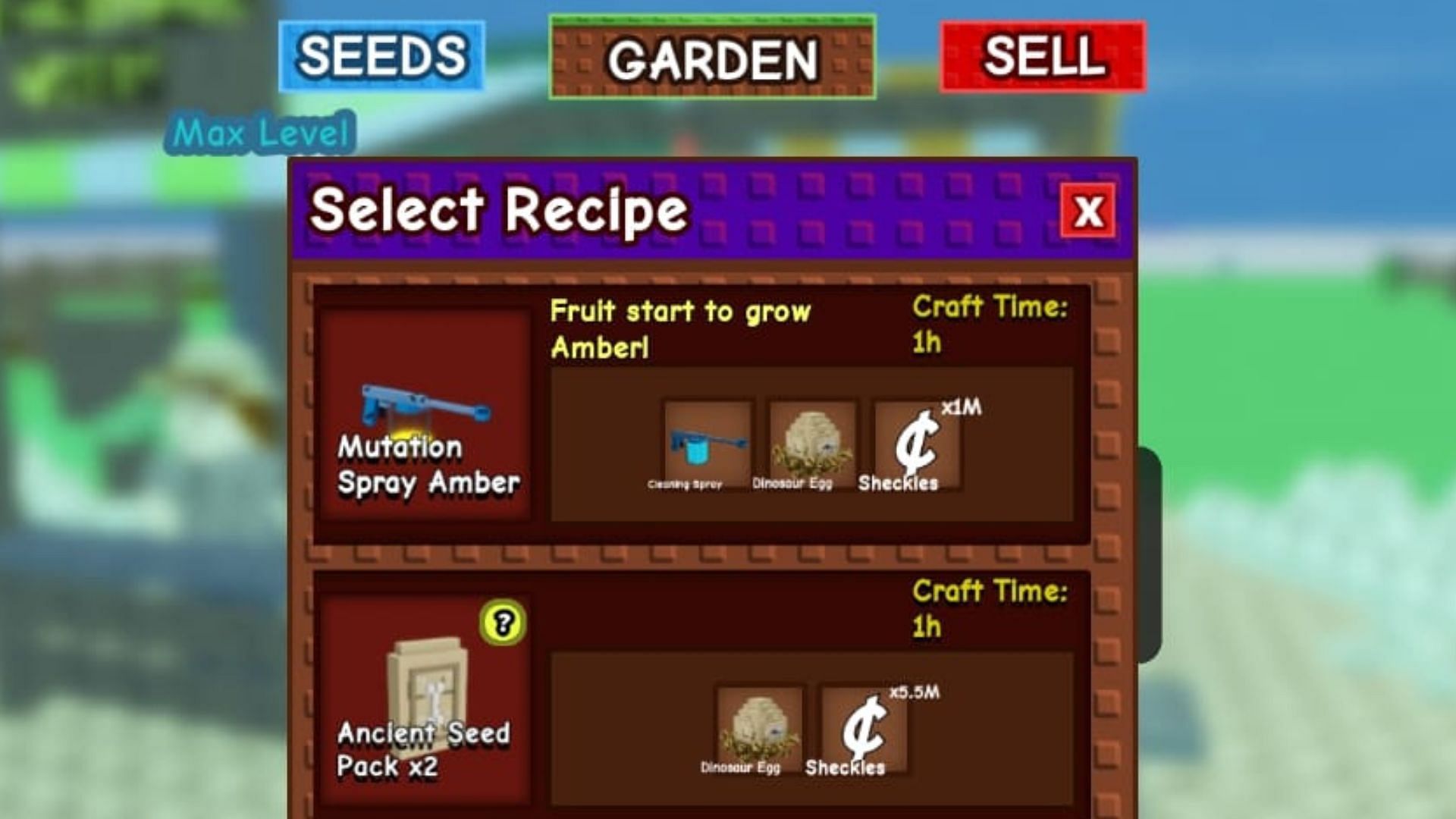 Craft the Amber Mutation Spray (Image via Roblox)
